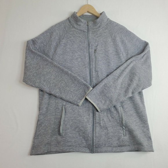 GEORGE Women's Gray Long Sleeve Pockets Full Zip Sweatshirt Size L - Picture 9 of 17